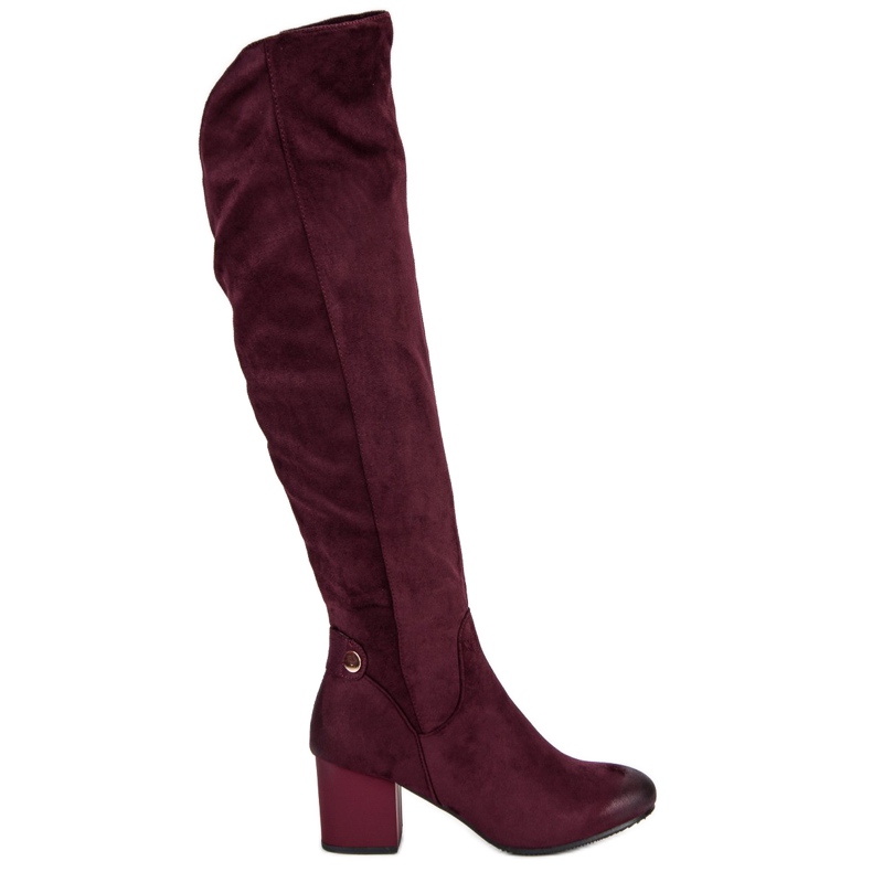 Mousquetaire bordeaux à talons hauts de VINCEZA rouge Mousquetaire bordeaux à talons hauts de VINCEZA rouge