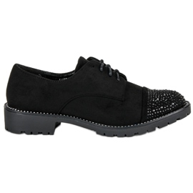Bello Star Chaussures en daim élégantes noir