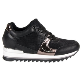 Chaussures de sport nouées noir