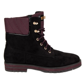 Lucky Shoes Travailleurs en daim noir