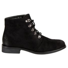 Bottines VINCEZA nouées noir