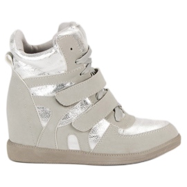 Baskets brillantes gris