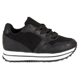 Marquiz Baskets à la mode sur la plate-forme noir