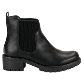 Bottes Jodhpur à la mode de VINCEZA noir