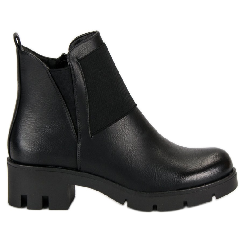 Bottines noires à talons vinceza le noir
