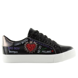 Noir M897 Baskets noires pour femmes