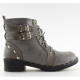 Boots à lacets L3382 Gris