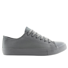 Baskets femme grises monocolores grises NB176 Gris