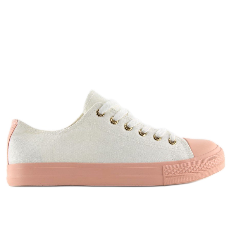 Baskets femme blanches et roses BL97P BLANC / ROSE