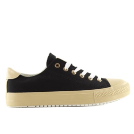 Baskets femme noires BL97P Noir le noir