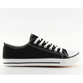 Baskets noires classiques pour femmes XL03 Black (semelle blanche)