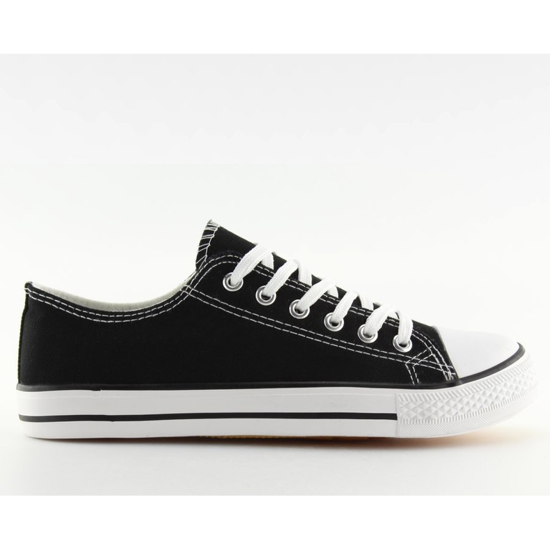 Baskets noires classiques pour femmes XL03 Black (semelle blanche) le noir