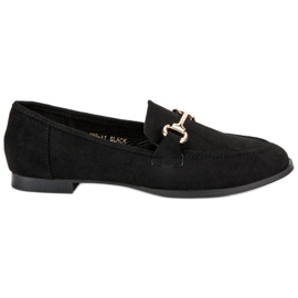 Mocassins en daim à enfiler le noir