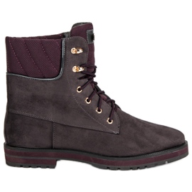 Lucky Shoes Travailleurs en daim gris