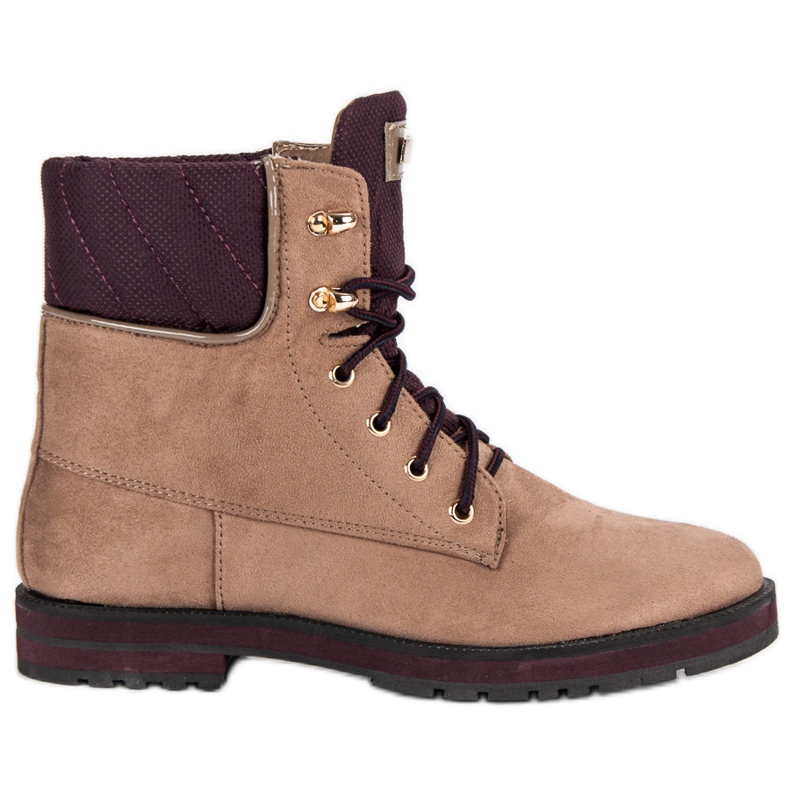 Lucky Shoes Travailleurs en daim marron brun
