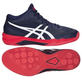 Chaussures de volley-ball Asics Volley Elite Ff Mt M B700N-400 bleu marin bleu marin
