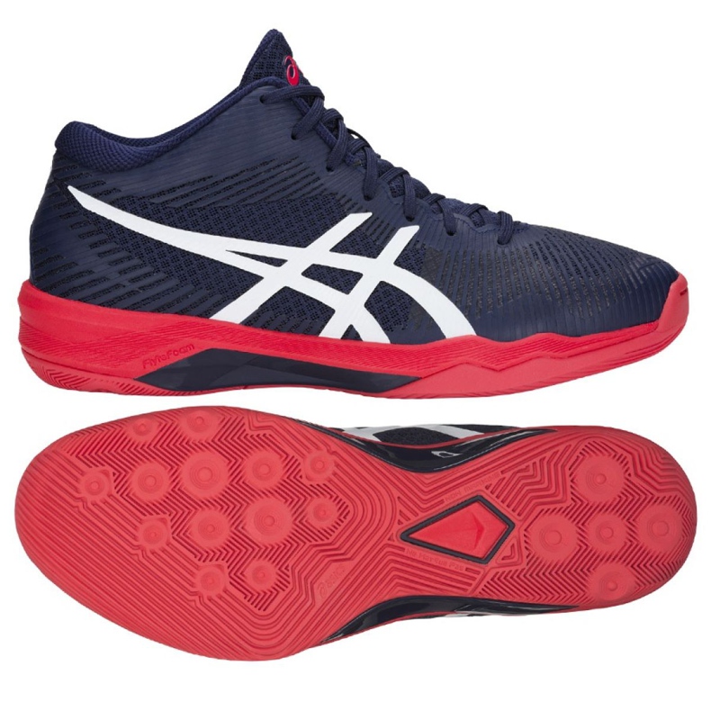 Chaussures de volley-ball Asics Volley Elite Ff Mt M B700N-400 bleu marin bleu marin