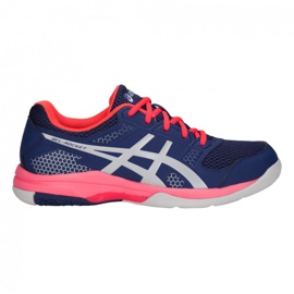 Chaussures de volley-ball Asics Gel Rocket 8 W B756Y-400 bleu marine bleu marine