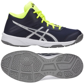 Chaussures de volley-ball Asics Gel Tactic Mt Gs Jr C732Y-400-400 multicolore bleu marine