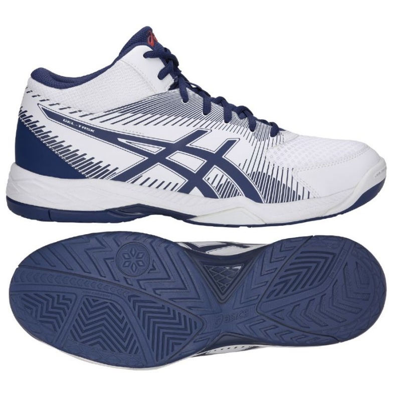 Chaussures de volley-ball Asics Gel Task M B703Y-100 blanche blanche