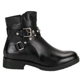 Bella Paris Bottes de travail élégantes noir