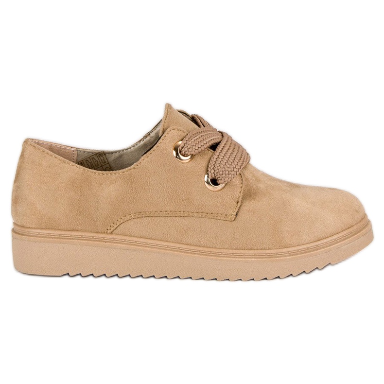 Baskets à lacets en daim brun