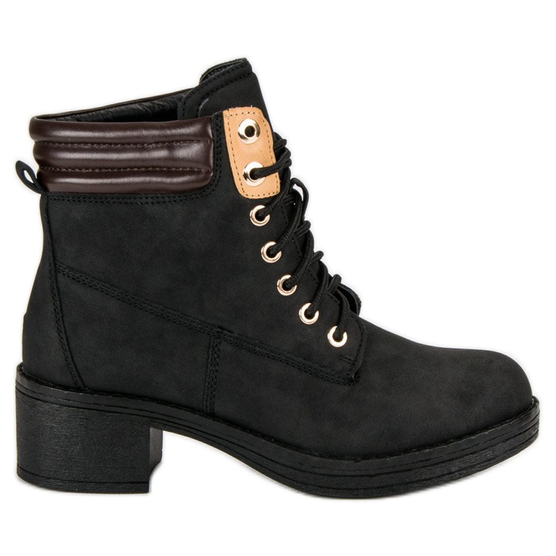 Bottes de travail à talons hauts le noir Bottes de travail à talons hauts le noir