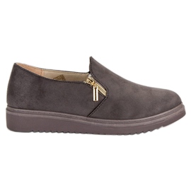 Baskets en daim gris Baskets en daim gris