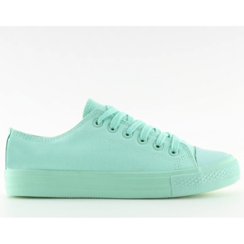 Baskets monocolores menthe femme NB176 L.GREEN vert