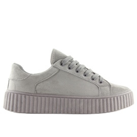 Gris AX03 Baskets à semelles hautes grises