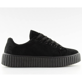 Black AX03 Baskets noires sur semelle haute le noir