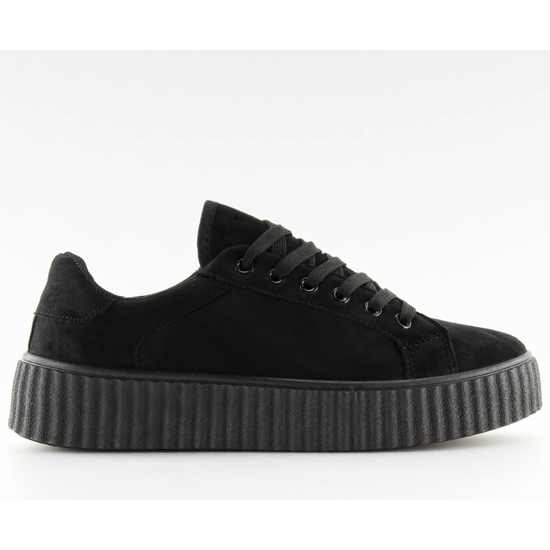 Black AX03 Baskets noires sur semelle haute le noir