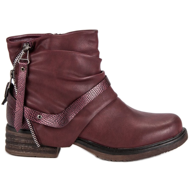 Queentina Travailleurs marrons rouge