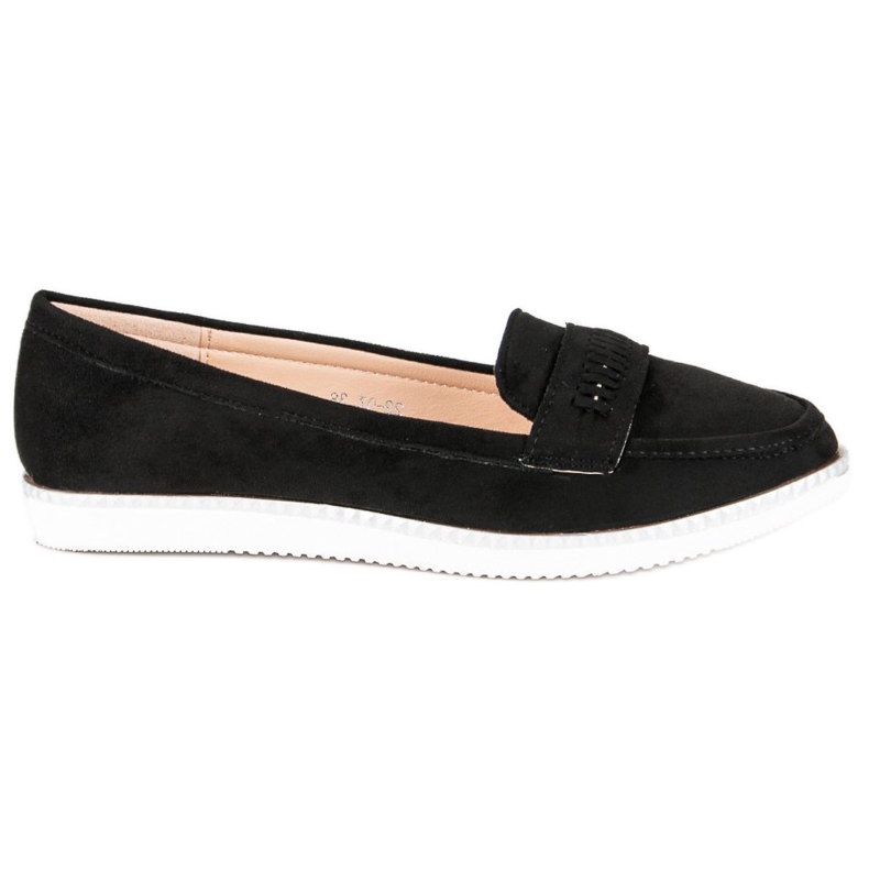 Super Me Mocassins en daim noir le noir