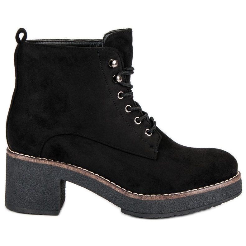 Bottines en daim noir le noir