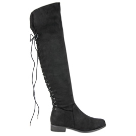 Bottes de mousquetaire noires le noir Bottes de mousquetaire noires le noir