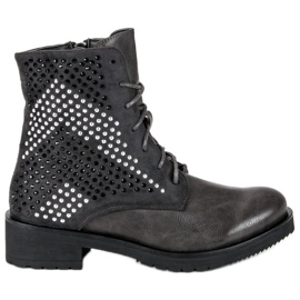 Travailleur de bottes de roche gris