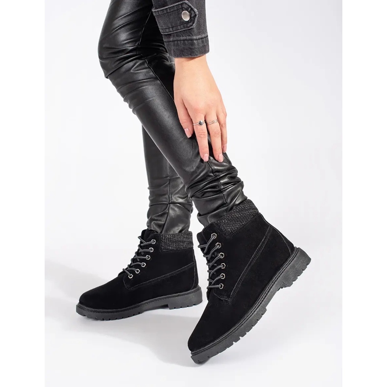 Original Walkman Shoes Bottes en cuir noir le noir