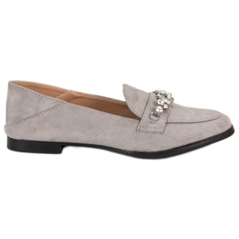 Bestelle Mocassins gris élégants