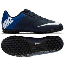 Nike BombaX Tf Jr 826488-414 chaussures de football noir noir