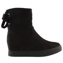 Bottes noires sur un coin caché HQ886 Noir