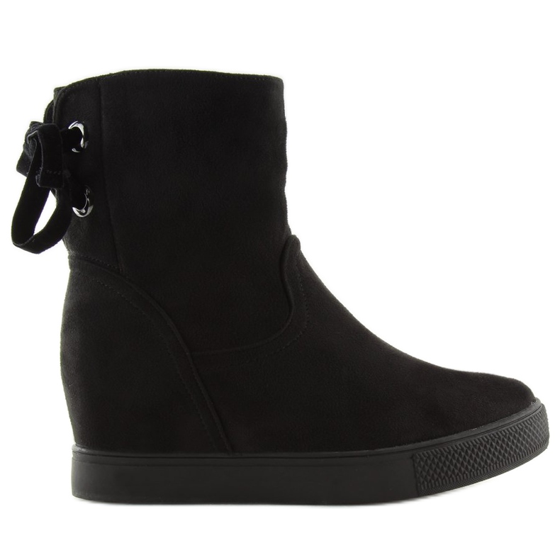 Bottes noires sur un coin caché HQ886 Noir le noir
