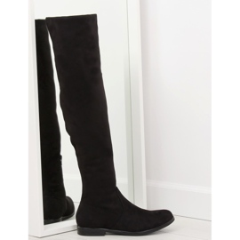 Bottes de mousquetaire noires classiques 887