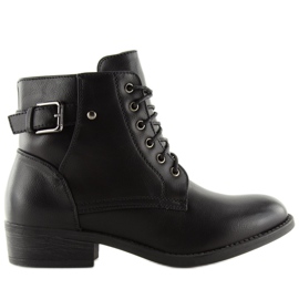 Bottines noires à lacets 7B500 Noir