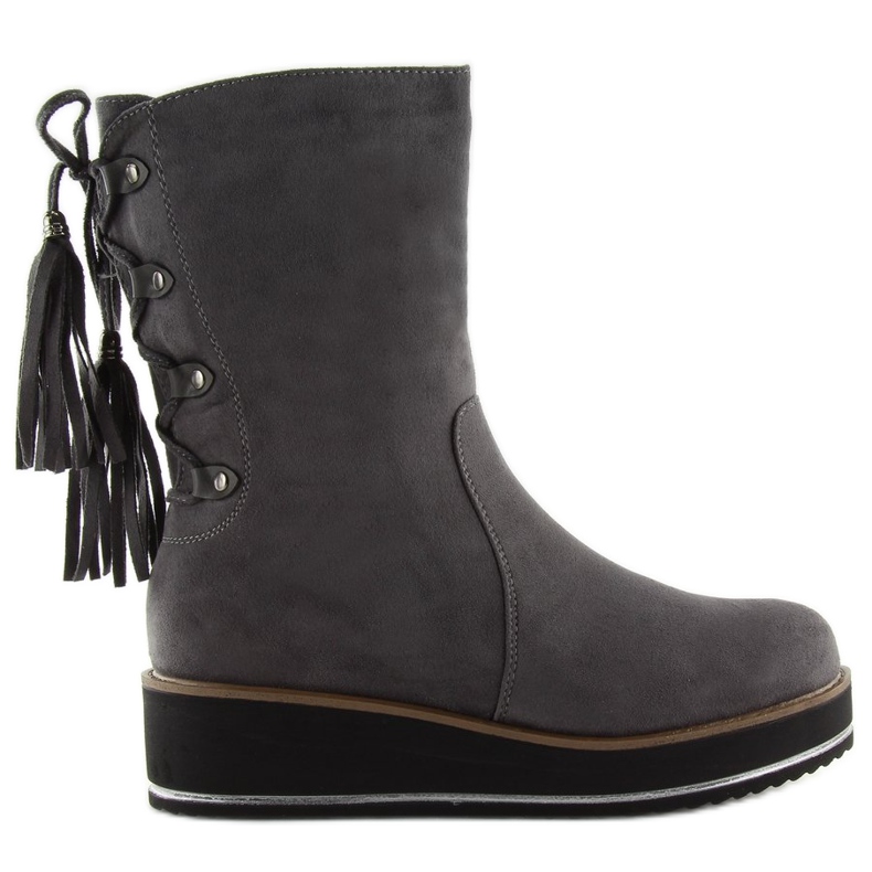 Gris Bottes grises pour femmes TH17-7 Gris