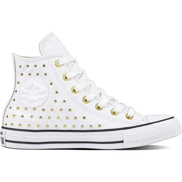 Converse Chuck Taylor All Star Cuir Or Blanc blanche