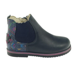 Bottines fille Ren But 1479 bleu marine multicolore