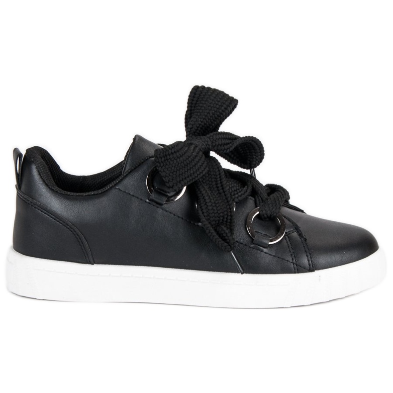Super Me Baskets noires à lacets le noir