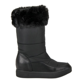 Seastar Bottes de neige noires avec fourrure