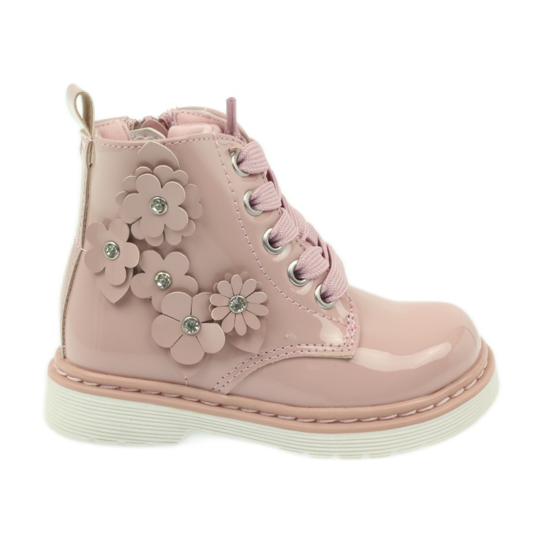 American Club Bottines américaines bottines chaussures pour enfants 1424 rose
